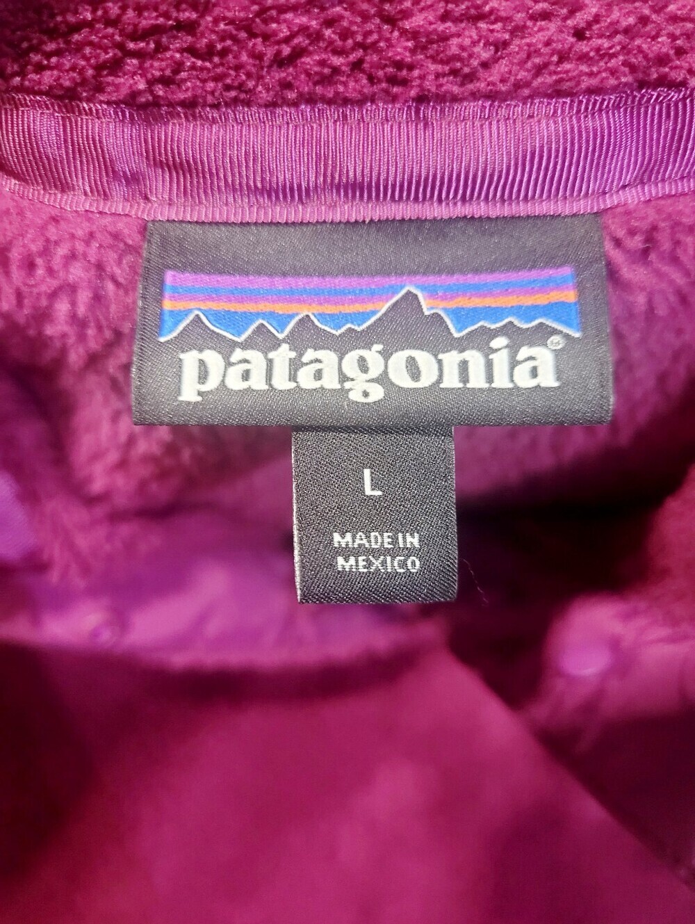 Patagonia Synchilla Snap-T Fleece Pullover Womens L Purple Polartec Thermal Pro - Picture 8 of 16